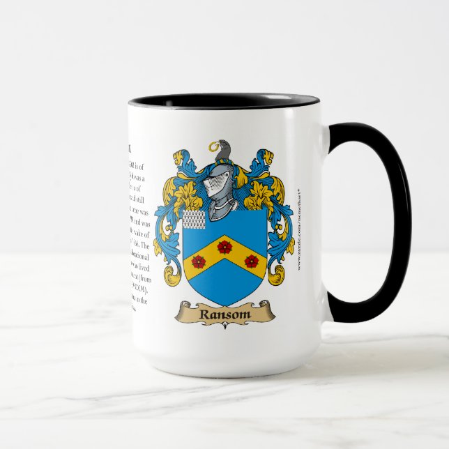 Taza Escudo de armas de la familia del rescate (Derecha)