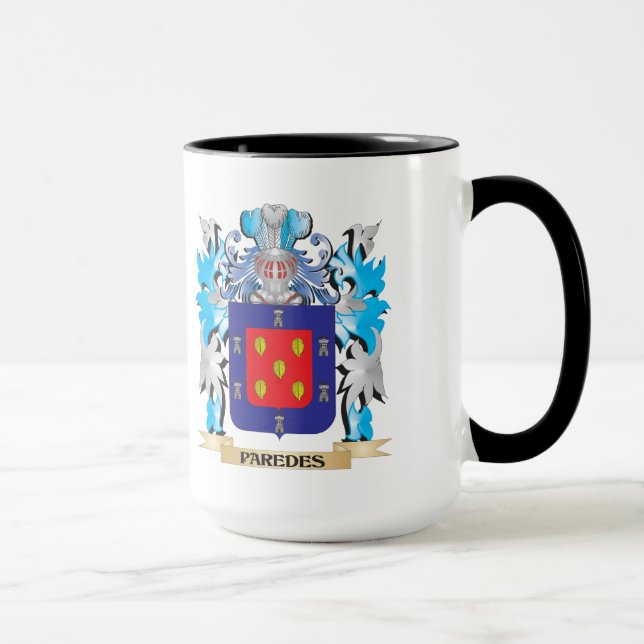Taza Escudo de armas de Paredes - escudo de la familia (Derecha)