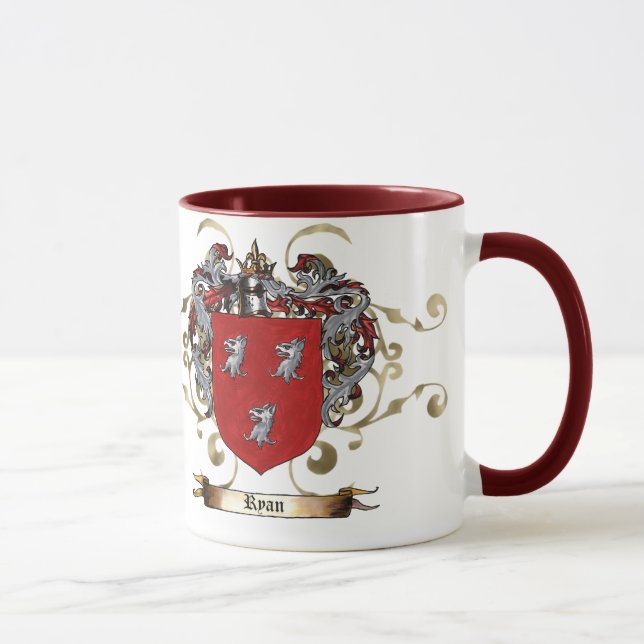 Taza Escudo de armas de Ryan (Derecha)