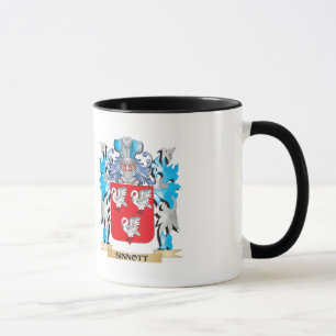 Taza Escudo de armas de Sinnott - escudo de la familia