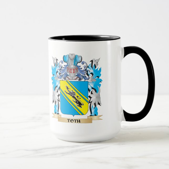 Taza Escudo de armas de Toth - escudo de la familia (Derecha)