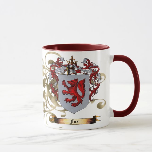 Taza Escudo de armas del Fox (2-sided) (Derecha)