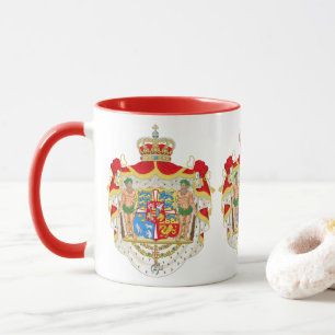 Taza Escudo de Armas Real Danés Antiguo