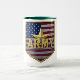 Taza Escudo de bandera del ejército