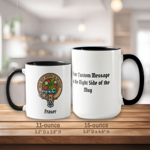 Taza Escudo de Clan Fraser sobre la caza del tartán
