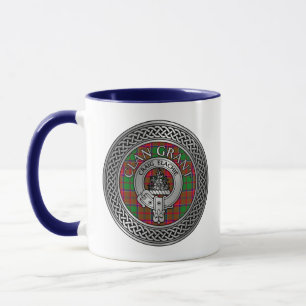Taza Escudo de Clan Grant y Nudo de Tartán