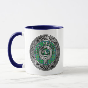 Taza Escudo de Clan Kennedy y Nudo de Tartán