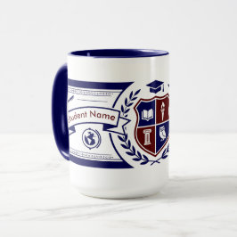 Taza Escudo de Cresta Académica Ivy League Preppy Perso