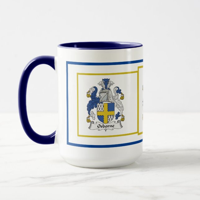 Taza Escudo De La Familia Osborne* Escudo De Armas Osbo (Izquierda)