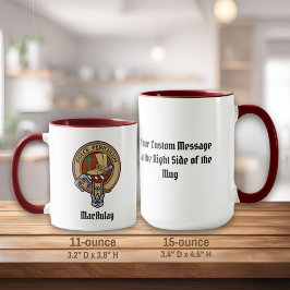 Taza Escudo del clan MacAulay sobre Tartan Mug