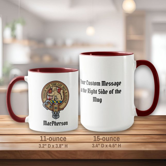 Taza Escudo del clan MacPherson por vestido rojo Tartán (Subido por el creador)