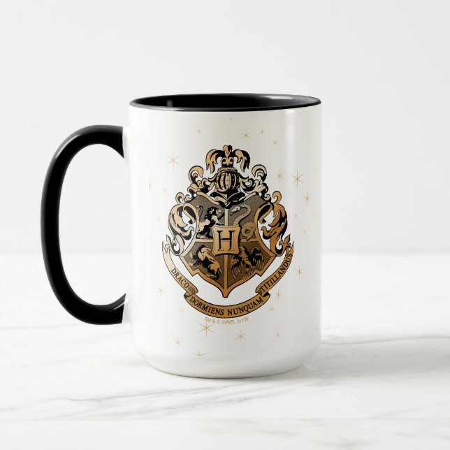Taza Escudo dorado brillante HOGWARTS™ (Izquierda)
