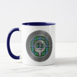 Taza Escudo y nudo del tartán del clan Forsyth