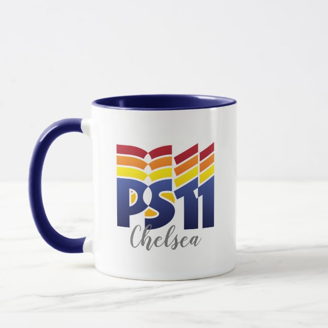Taza Escuela PS11 con logotipo arco iris (Izquierda)
