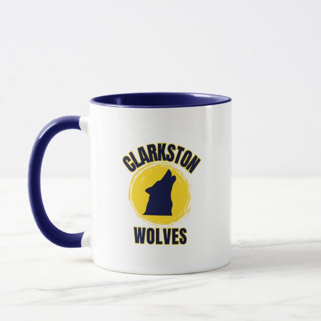 Taza Escuela Secundaria Clarkston Michigan Coffee Mug (Izquierda)