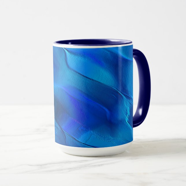 Taza Esculpido de metalizado opaco en verde y crema (Anverso derecho)