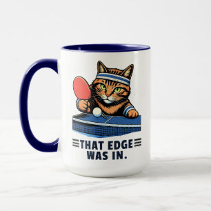 Taza Ese Borde Estaba Dentro Gato de Tenis de Mesa