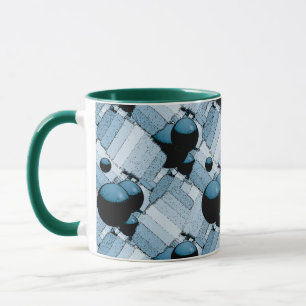Taza Esfera geométrica azul