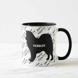 Taza Eskimo Dog Silhouette, personalizado americano