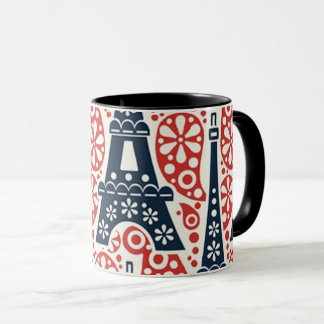 Taza esmaltada Paris Folk Floral Combo