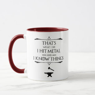 Taza Eso es lo que hago, lo golpeo Metalizado y sé cos