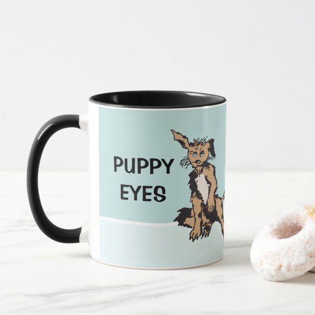 Taza Esos Ojos De Cachorro (Con donut)