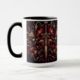Taza Espada roja y bronce celta escocesa