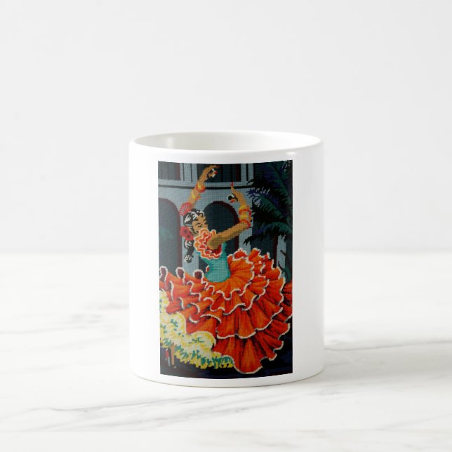 Taza española del bailarín del flamenco (Centro)