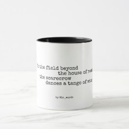 Taza Espantapájaros y poema de tango