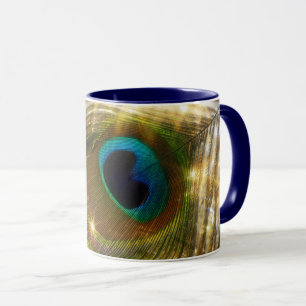 Taza Esparkling Peacock Feather Mug