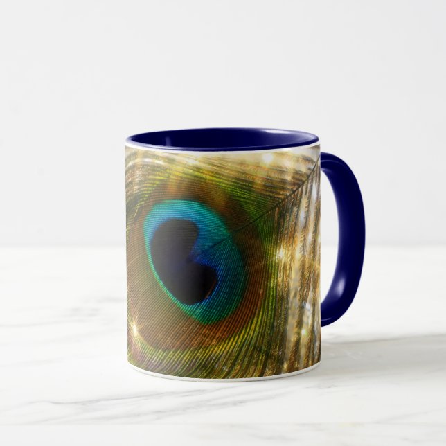Taza Esparkling Peacock Feather Mug (Anverso derecho)