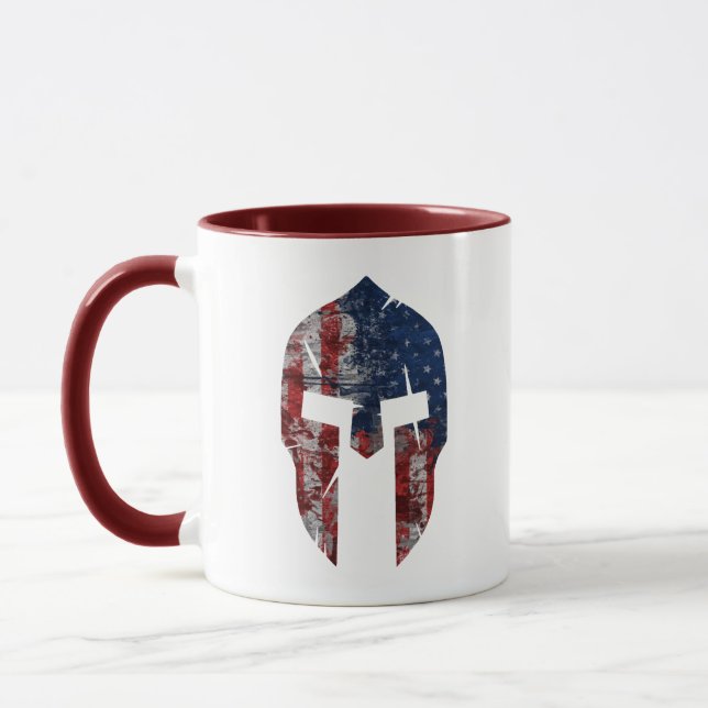 Taza Espartano americano del estilo del ronco (Izquierda)