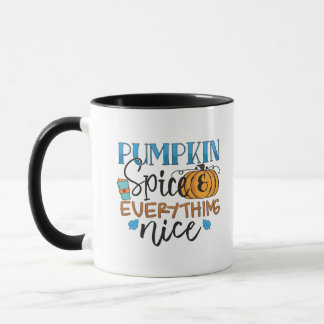 Taza Especias De Calabaza Y Todo El Diseño Agradable -