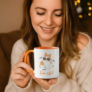 Taza Especie de calabaza fantasma de Halloween personal