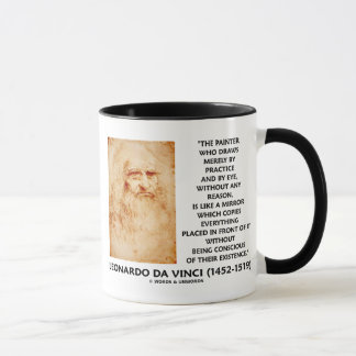 Taza Espejo de motivos de la práctica de pintores Leona