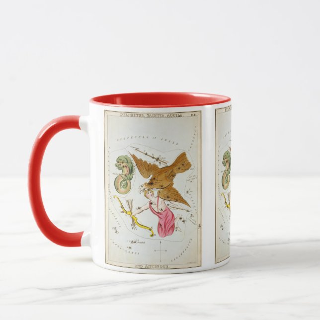 Taza Espejo de Urania, Mapa Celeste de Astronomía Antig (Izquierda)