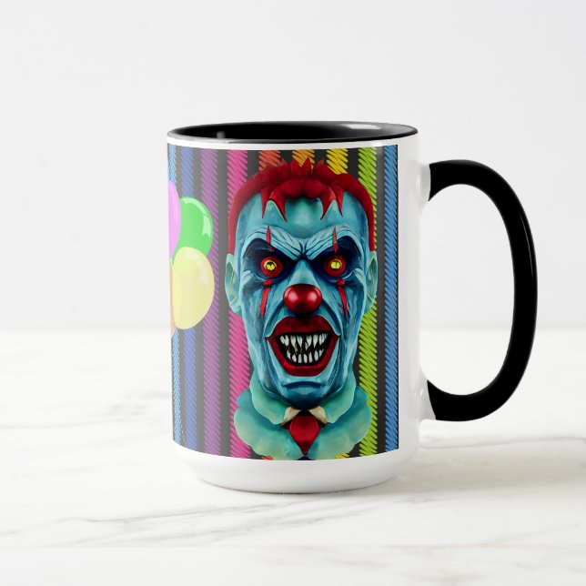 Taza Espeluznante Asesino Zombie Horror Arte (Derecha)