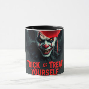Taza Espeluznante payaso trick-or-Treat Halloween Mug