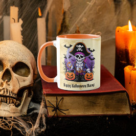 Taza Espeluznante Pirata Feliz Halloween