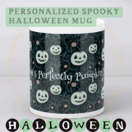 Taza Espeluznantes linternas Jack-O' de Halloween en Pe