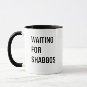 Taza Esperando a Shabbos Hanukkah Jewish Funny