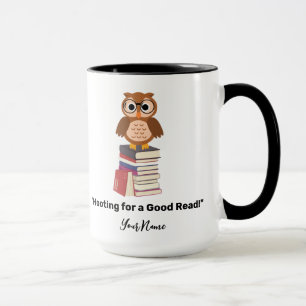 Taza "¡Esperando una buena lectura!" Amante de libros