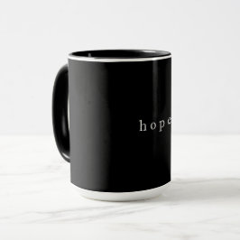 Taza Esperanza estilo diseño Minimalista tipografía