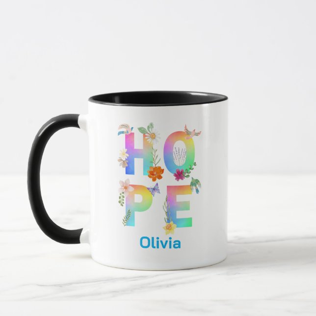 Taza Esperanza Inspiradora artística positiva motivacio (Izquierda)