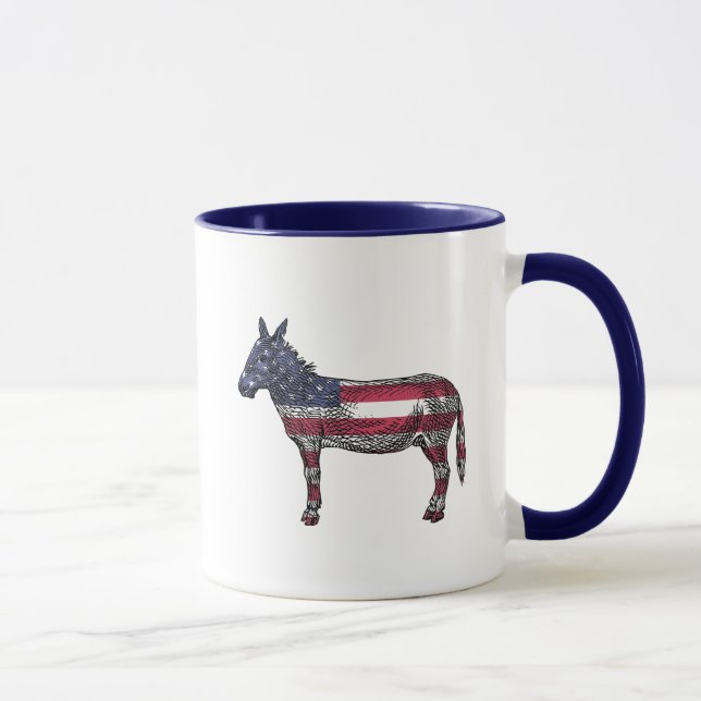 Taza Esperanza y cambio demócrata burro político (Derecha)