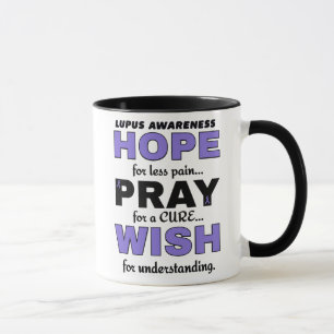 Taza Espero Que Pray Wish...Lupus Dos Tones de Café Mug