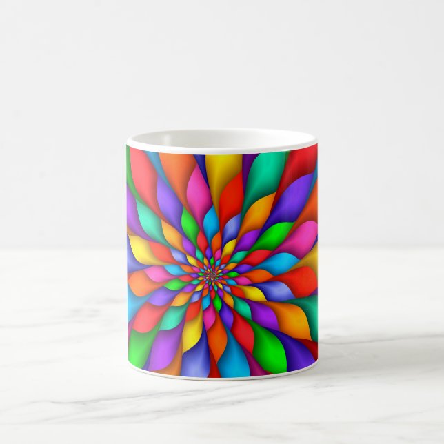 Taza espiral de la flor de los pétalos del arco (Centro)