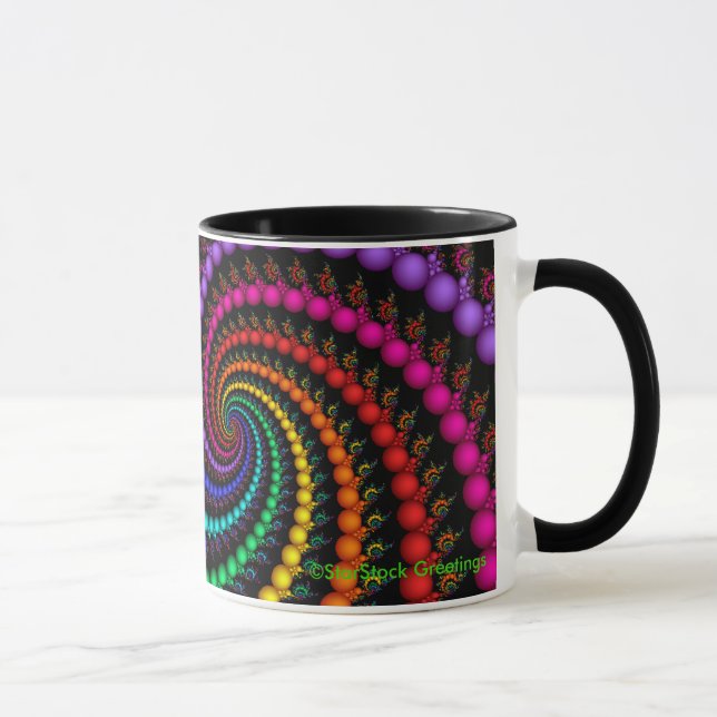 Taza espiral del arco iris del fractal (Derecha)