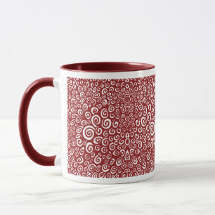 Taza Espirales - Marrón en blanco