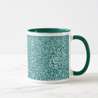 Taza Espirales - Verde cazador sobre blanco